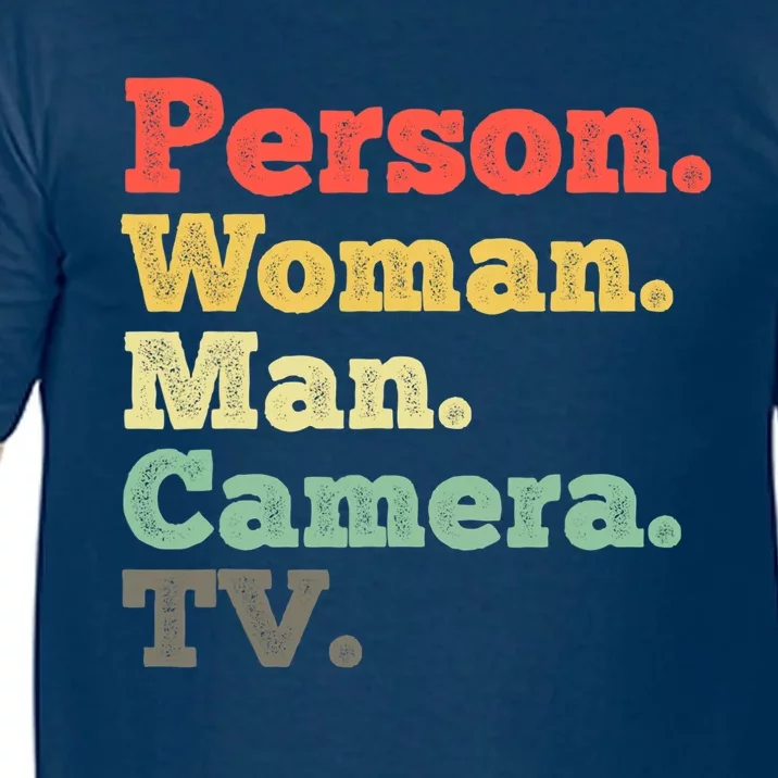 Person Woman Man Camera TV Retro Vintage Comfort Colors T-Shirt