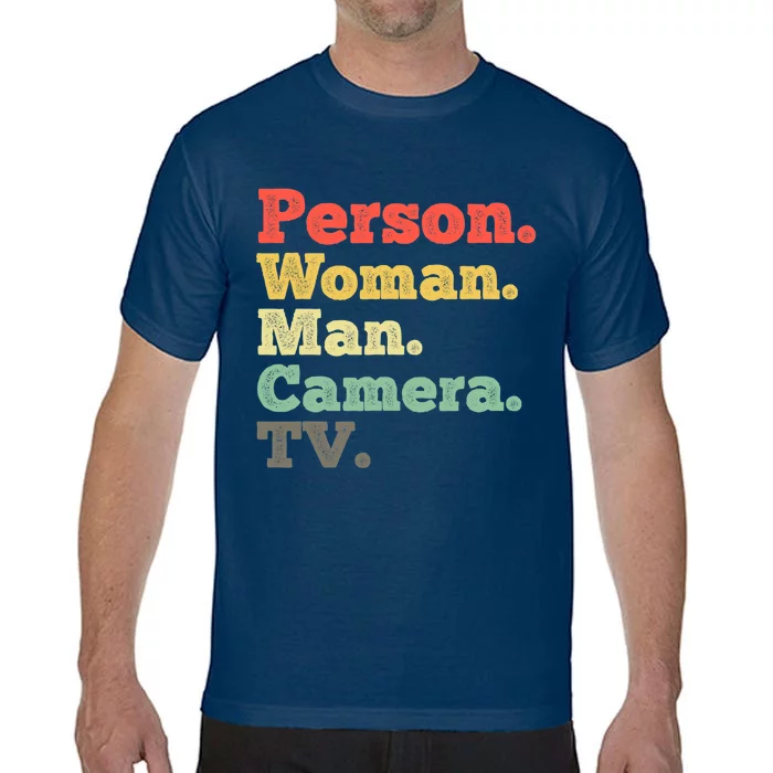 Person Woman Man Camera TV Retro Vintage Comfort Colors T-Shirt