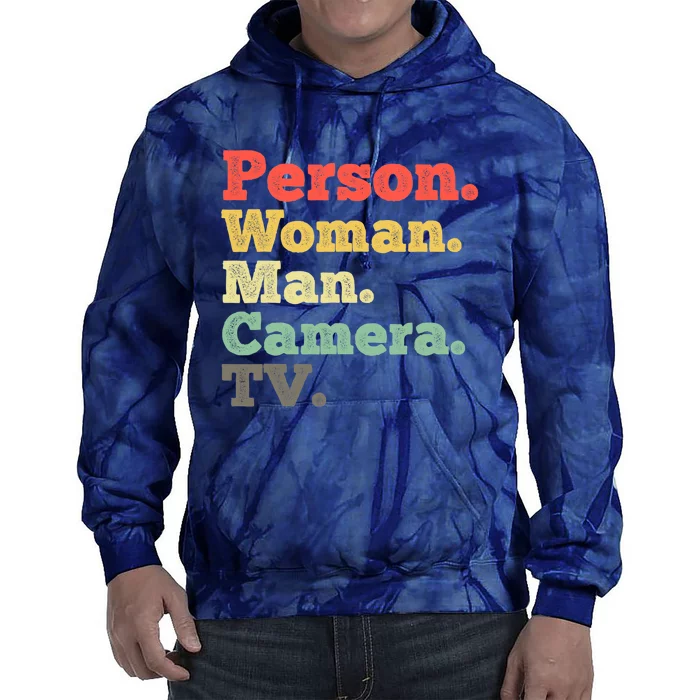 Person Woman Man Camera TV Retro Vintage Tie Dye Hoodie