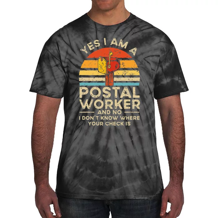 Postal Worker Mail Delivery Postman Tie-Dye T-Shirt