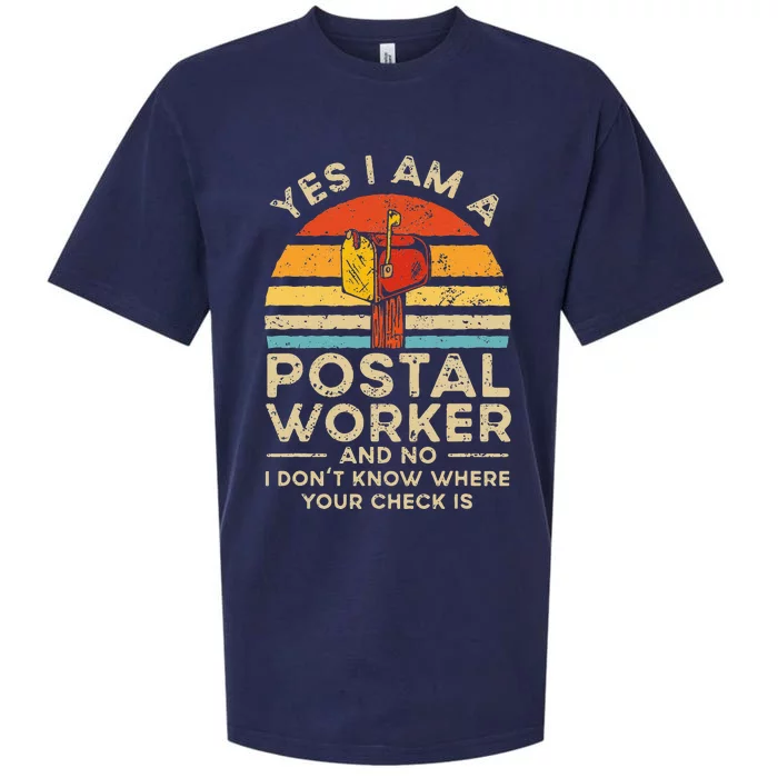 Postal Worker Mail Delivery Postman Sueded Cloud Jersey T-Shirt