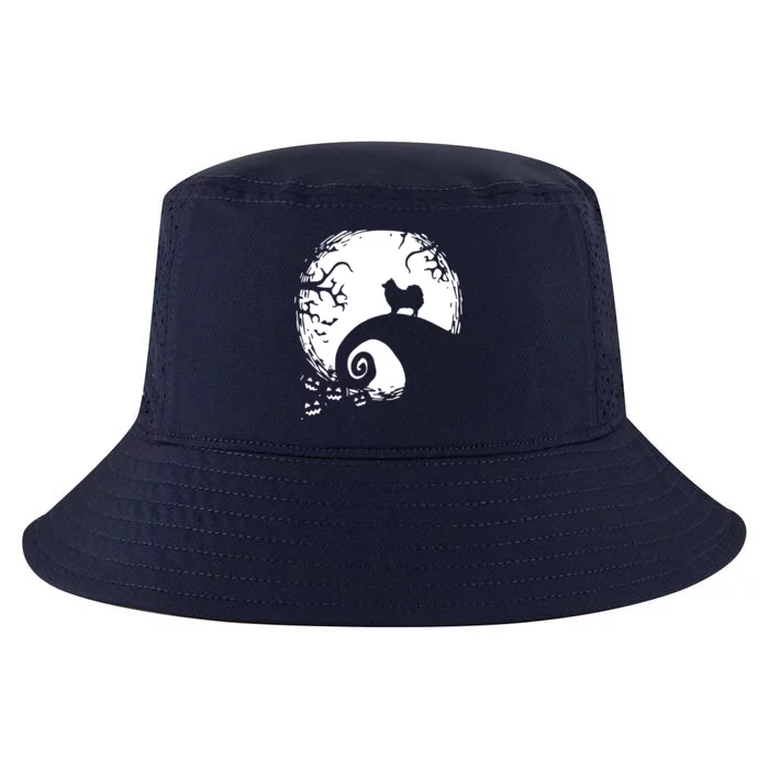 Pomeranian With Moon Halloween Cool Comfort Performance Bucket Hat