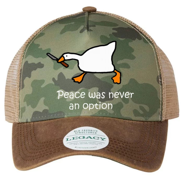 Peace Was Never An Option Murder Duck Goose Meme Legacy Tie Dye Trucker Hat