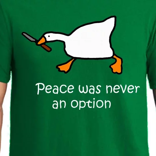 Peace Was Never An Option Murder Duck Goose Meme Pajama Set