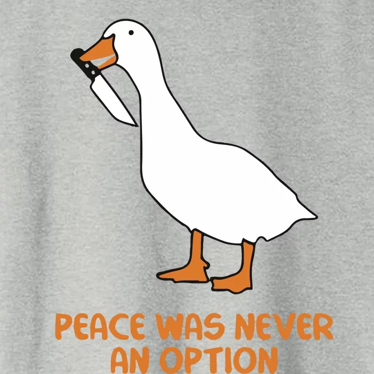 Peace Was Never An Option Goose Meme Women's Crop Top Tee