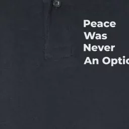 Peace Was Never An Option Duck Funny Softstyle Adult Sport Polo