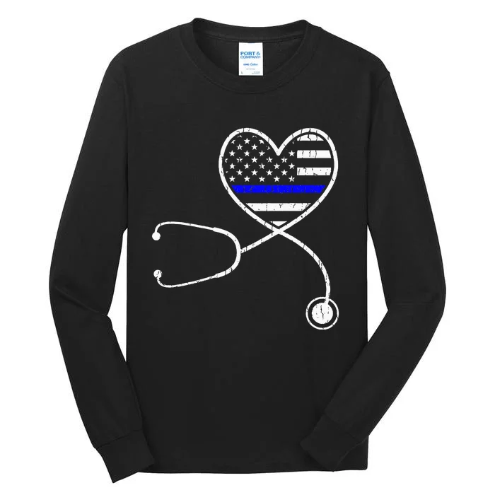 Police Wife Nurse Life Funny Police Officer Tall Long Sleeve T-Shirt