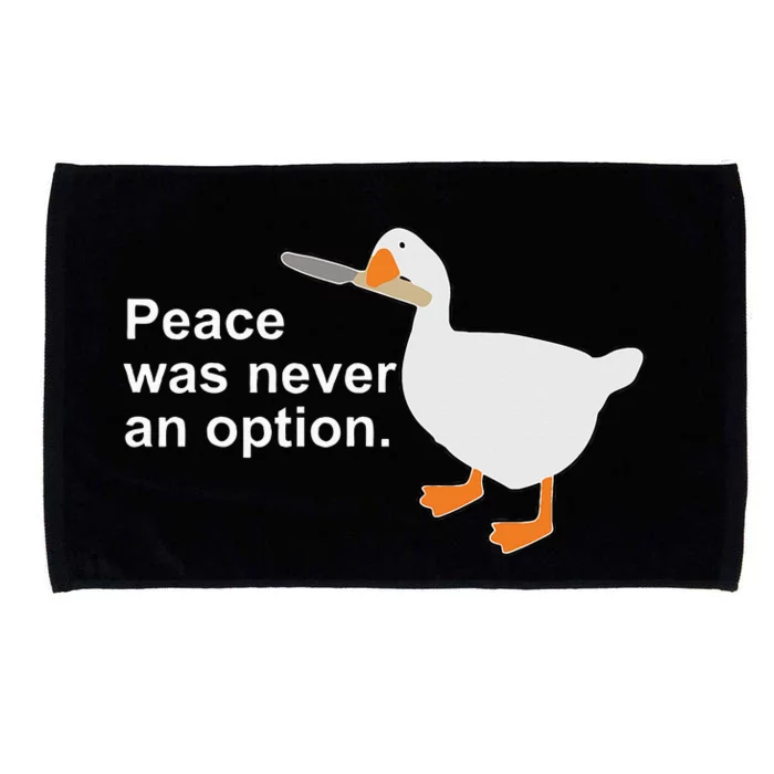 Peace Was Never An Option Funny Goose Microfiber Hand Towel