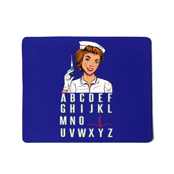 Pqrst Wave Nurse Pop Art Ekg Strip Nursing Student Gift Funny Gift Mousepad