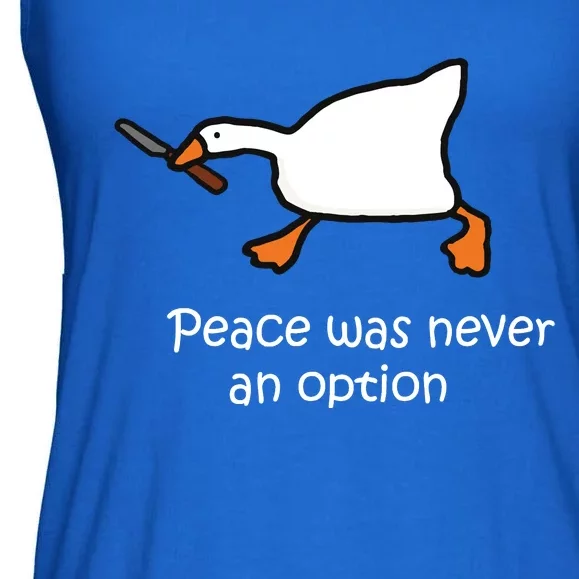 Peace Was Never An Option Murder Duck Ladies Essential Flowy Tank