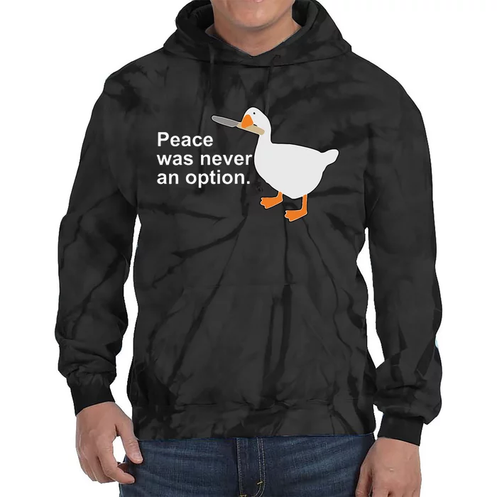 Peace Was Never An Option Funny Goose Apparel Tie Dye Hoodie