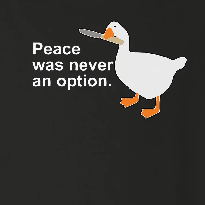 Peace Was Never An Option Funny Goose Apparel Toddler Long Sleeve Shirt