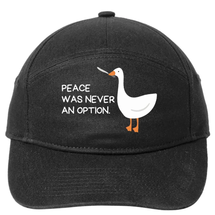 Peace Was Never An Option Angry Goose With Knife 7-Panel Snapback Hat