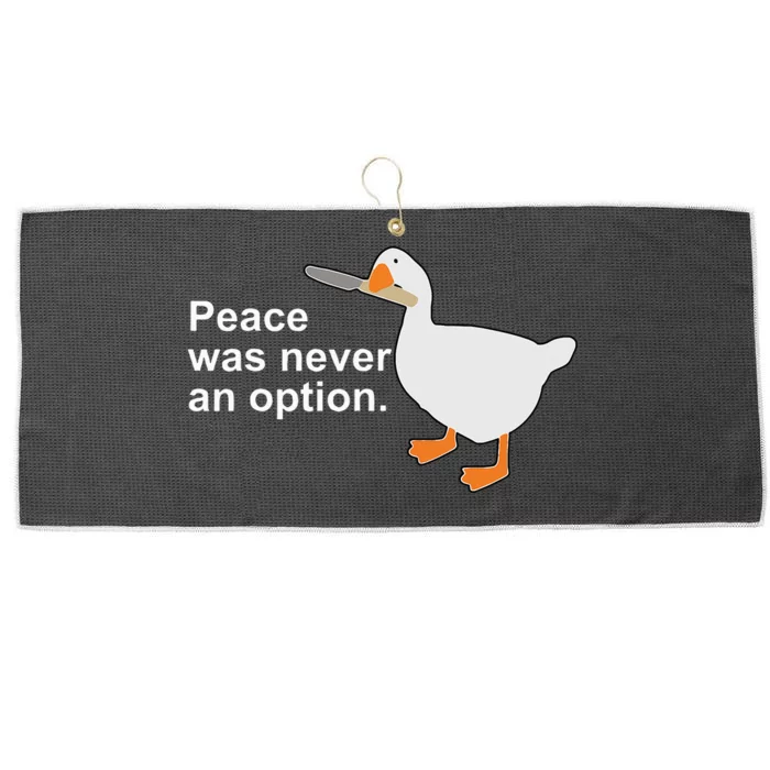 Peace Was Never An Option Funny Goose Apparel Large Microfiber Waffle Golf Towel