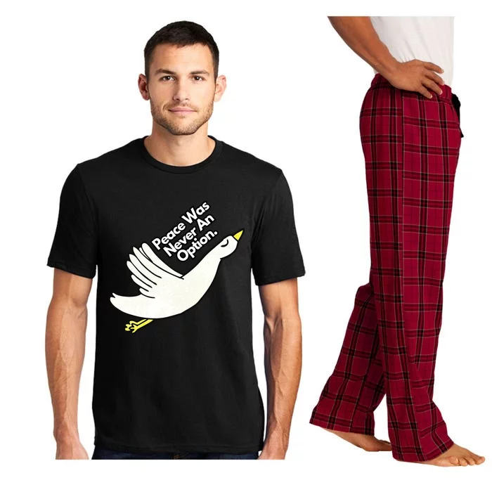 Peace Was Never An Option Funny Goose Pajama Set