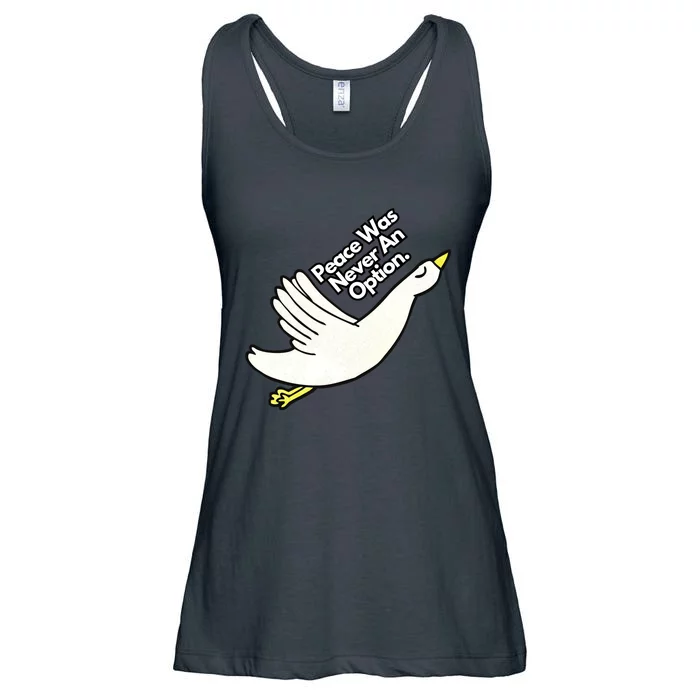 Peace Was Never An Option Funny Goose Ladies Essential Flowy Tank