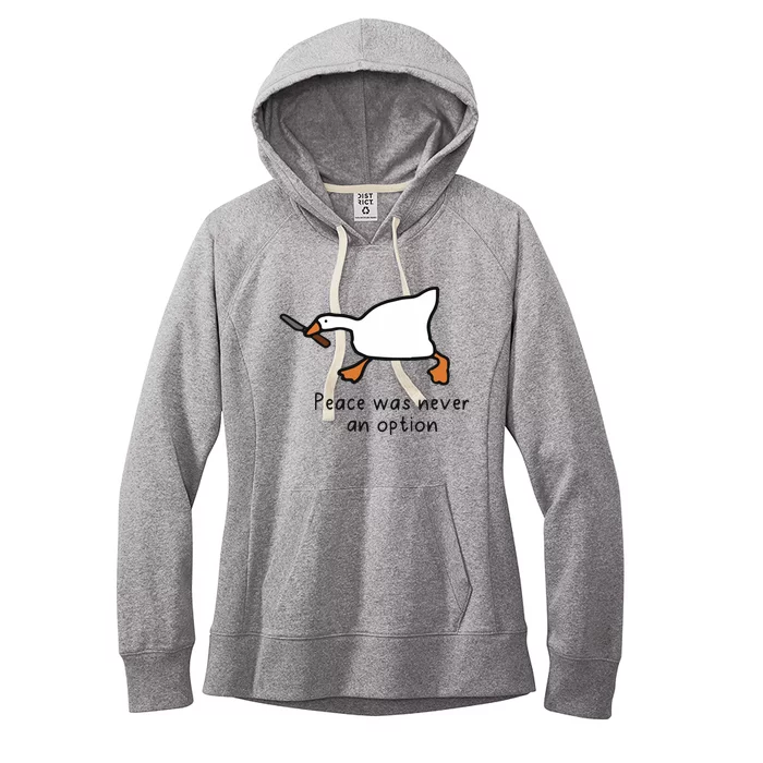 Peace Was Never An Option Funny Goose Women's Fleece Hoodie