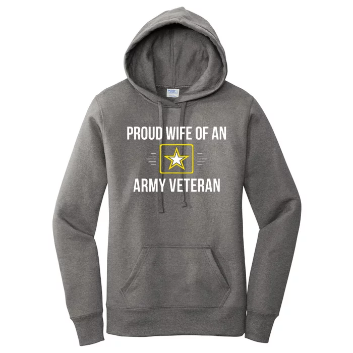 Proud Wife Of An Army Veteran Women's Pullover Hoodie