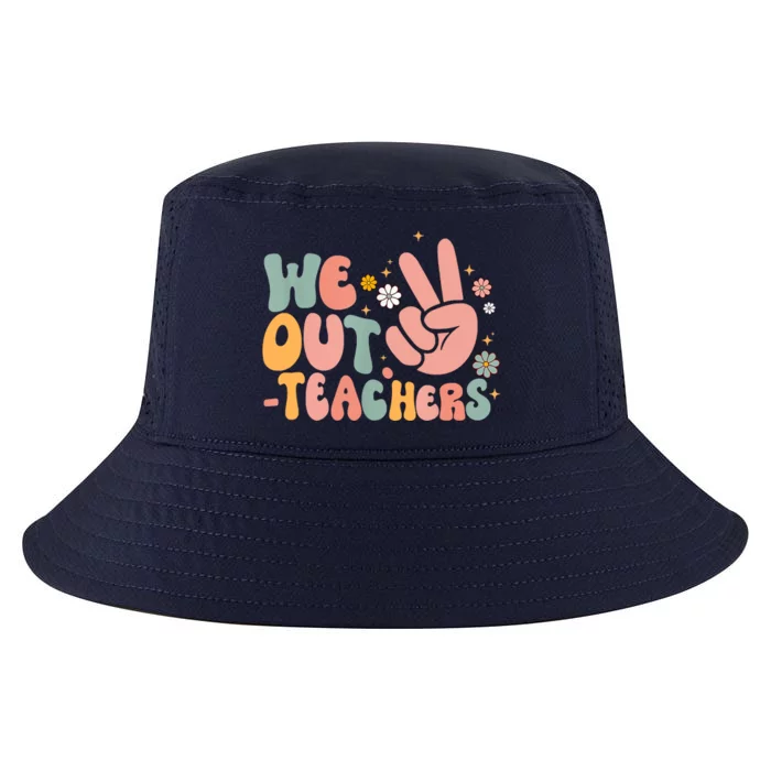 Peace We Out Teacher Happy Last Day Of School Teacher Summer Cool Comfort Performance Bucket Hat