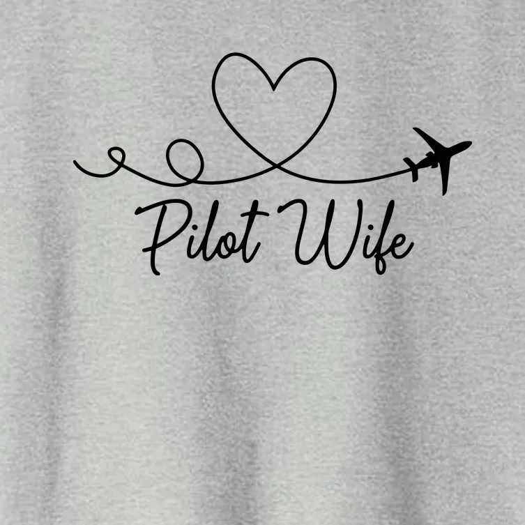 Pilot Wife Of A Pilot Wife Airplane Pilot Wife Heart Women's Crop Top Tee