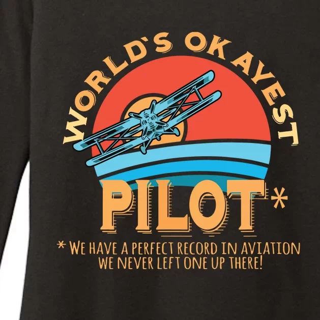 Pilot Worlds Okayest Pilot Design Womens CVC Long Sleeve Shirt