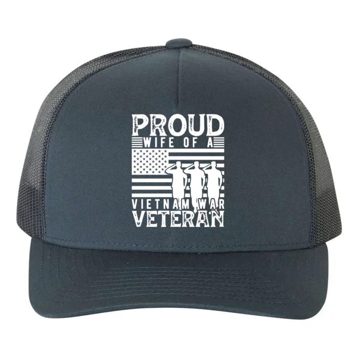 Proud Wife Of A Vietnam War Veteran Memorial Day Gift Yupoong Adult 5-Panel Trucker Hat