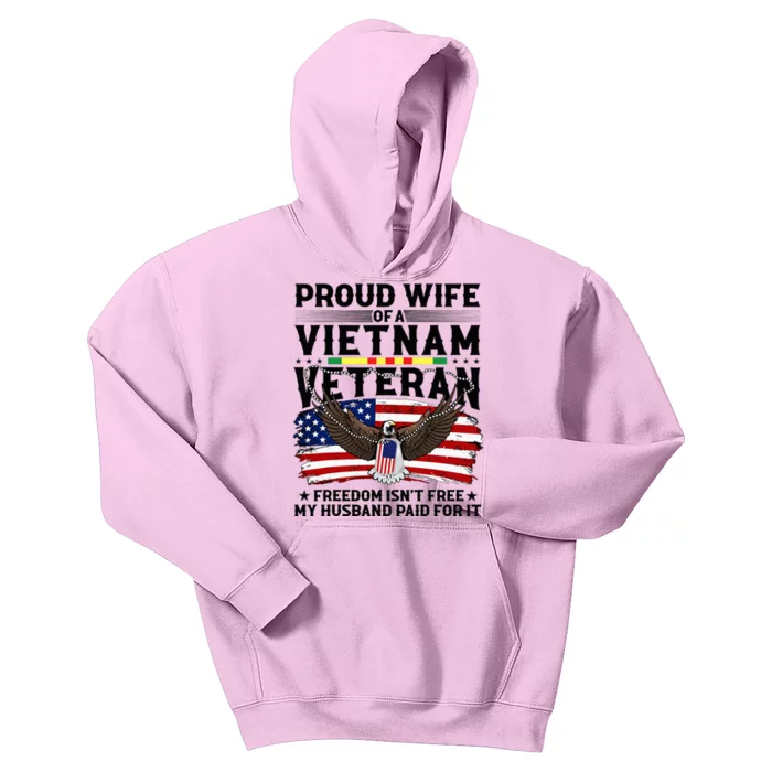 Proud Wife Of A Viet Nam Veteran Kids Hoodie