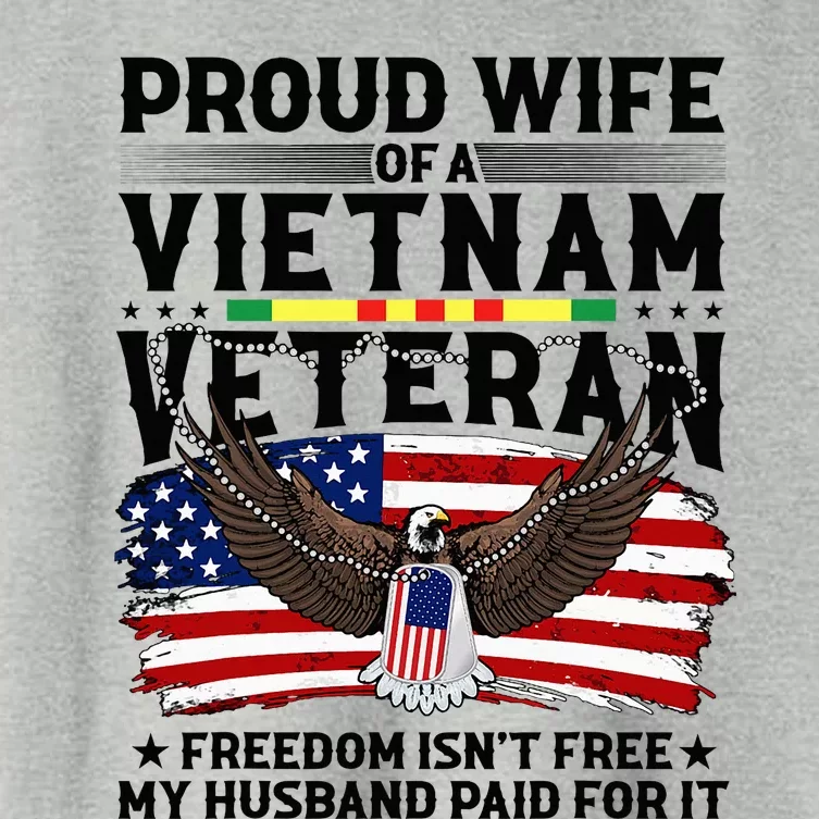 Proud Wife Of A Viet Nam Veteran Women's Crop Top Tee