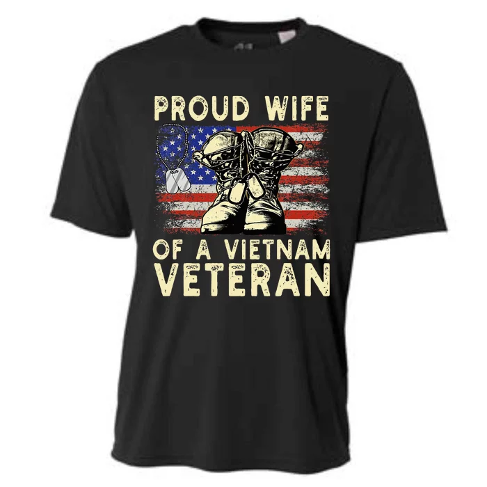 Proud Wife Of Vietnam Veteran Us Veterans Day Cooling Performance Crew T-Shirt