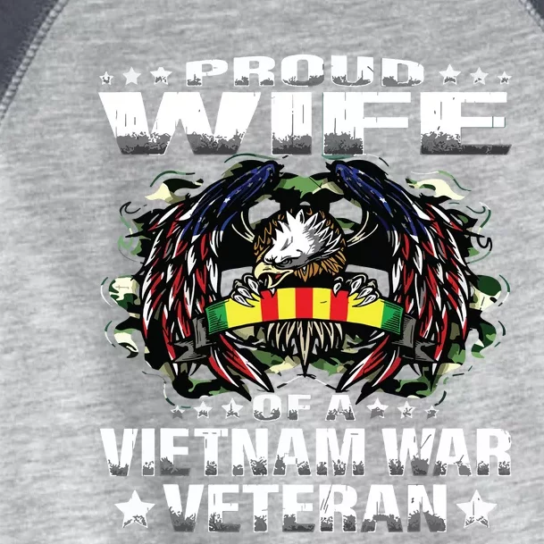 Proud Wife Of A Vietnam War Veteran Military Vets Spouse Toddler Fine Jersey T-Shirt