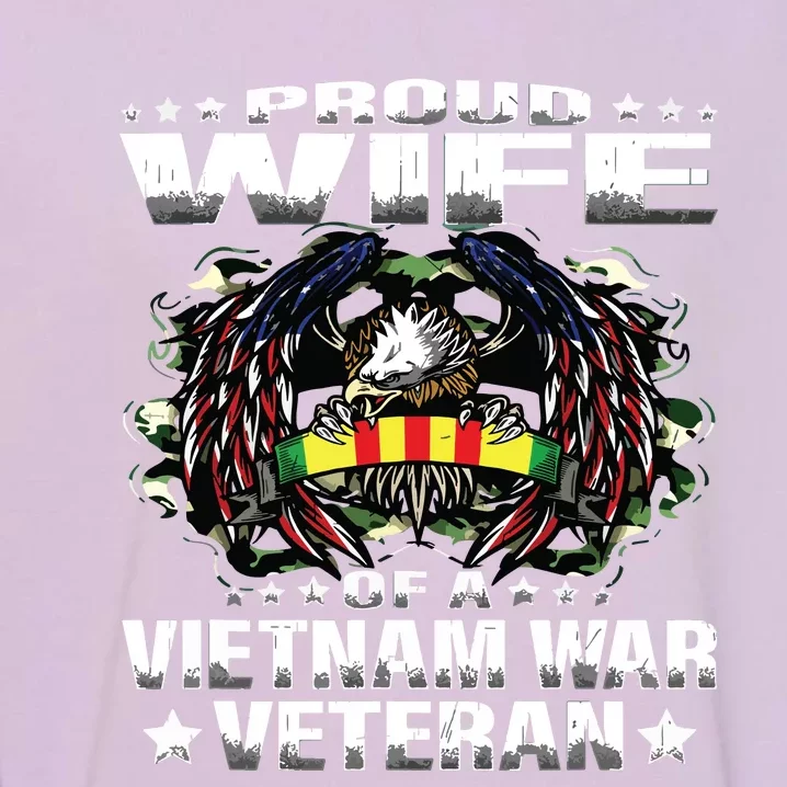 Proud Wife Of A Vietnam War Veteran Military Vets Spouse Garment-Dyed Sweatshirt