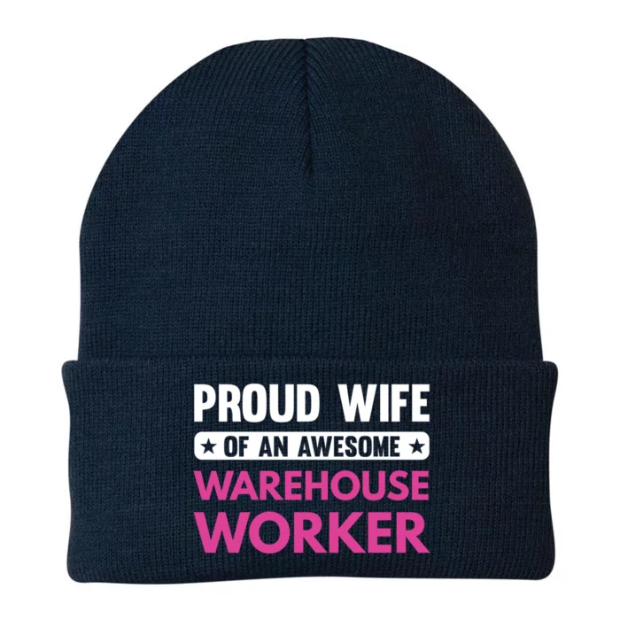 Proud Wife Of An Awesome Warehouse Worker Meaningful Gift Knit Cap Winter Beanie