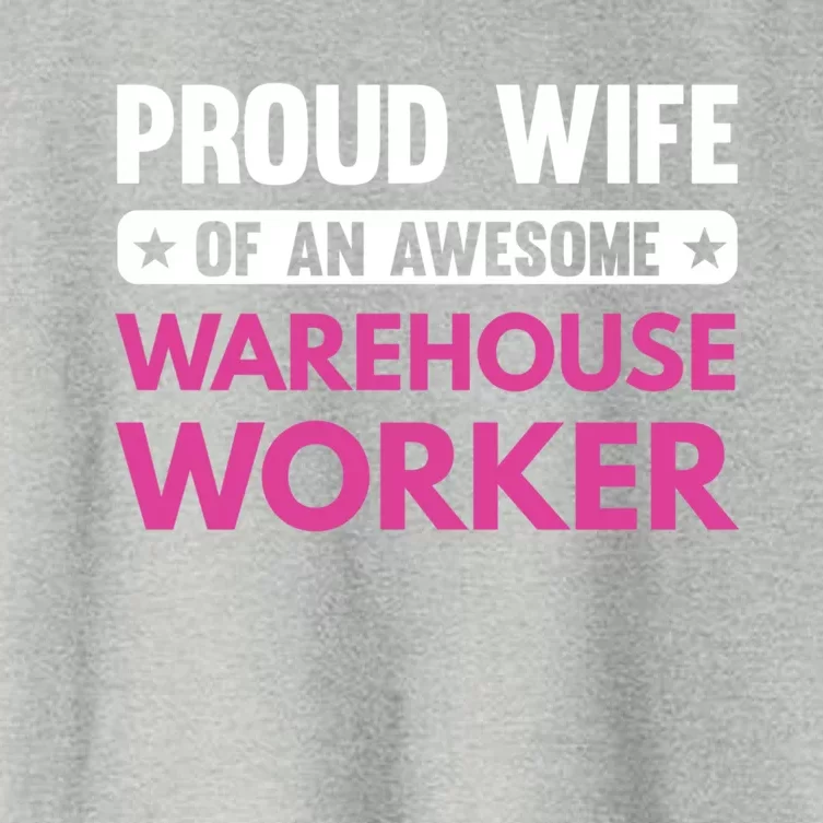 Proud Wife Of An Awesome Warehouse Worker Meaningful Gift Women's Crop Top Tee