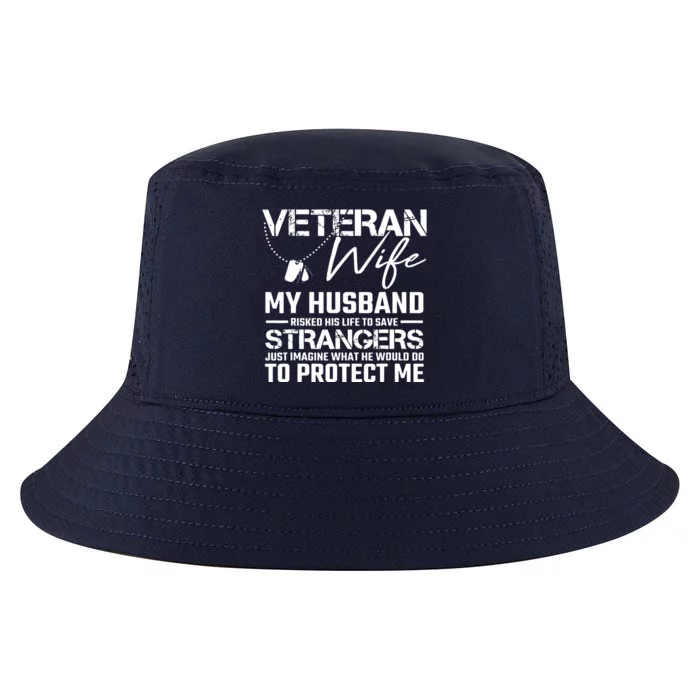 Proud Wife Of A U.S. Army Veteran, Veterans Day Gift Cool Comfort Performance Bucket Hat