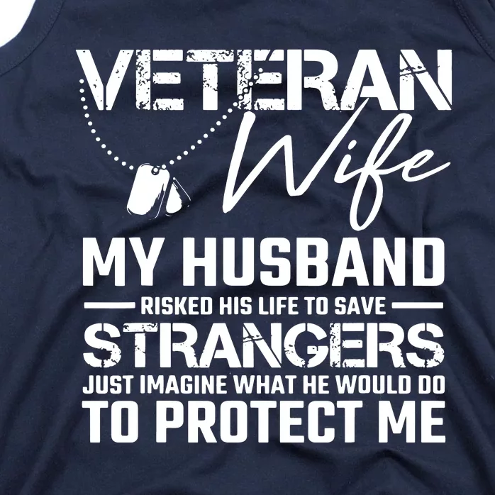 Proud Wife Of A U.S. Army Veteran, Veterans Day Gift Tank Top