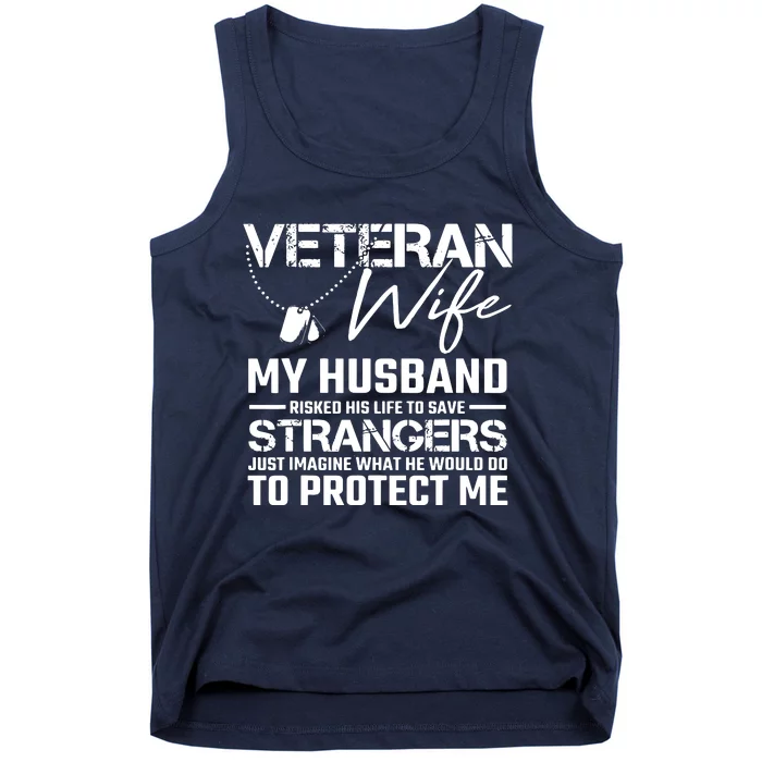 Proud Wife Of A U.S. Army Veteran, Veterans Day Gift Tank Top