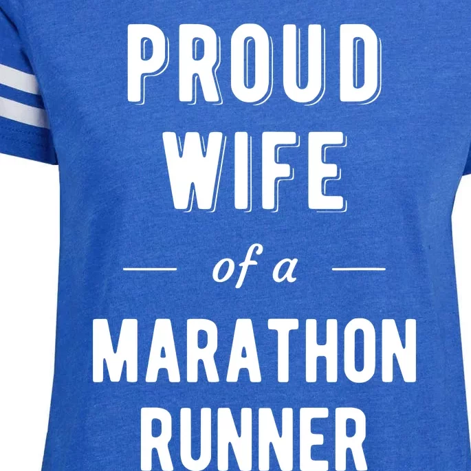 Proud Wife Of A Marathon Runner Enza Ladies Jersey Football T-Shirt