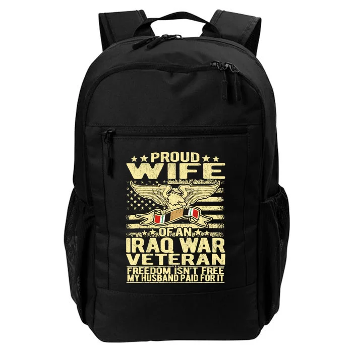 Proud Wife Of An Iraq Veteran Military Veterans Spouse Gift Daily Commute Backpack