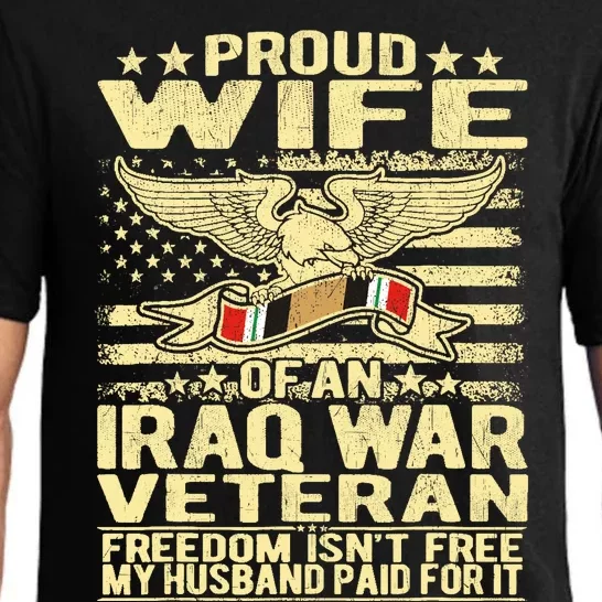 Proud Wife Of An Iraq Veteran Military Veterans Spouse Gift Pajama Set