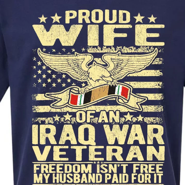 Proud Wife Of An Iraq Veteran Military Veterans Spouse Gift Sueded Cloud Jersey T-Shirt