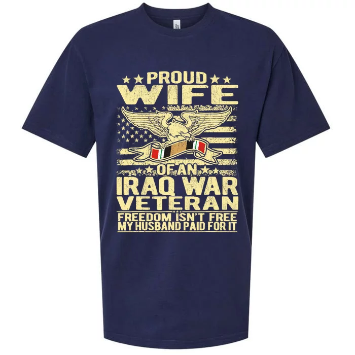 Proud Wife Of An Iraq Veteran Military Veterans Spouse Gift Sueded Cloud Jersey T-Shirt