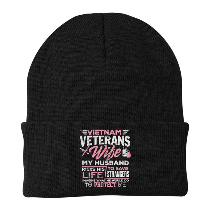 Proud Wife Of A Vietnam Veteran Knit Cap Winter Beanie