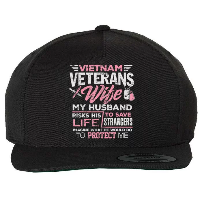 Proud Wife Of A Vietnam Veteran Wool Snapback Cap