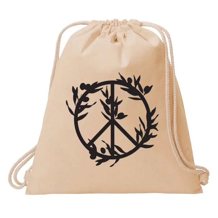 Peace With Olive Branches Fundraiser For Palestine Family Drawstring Bag