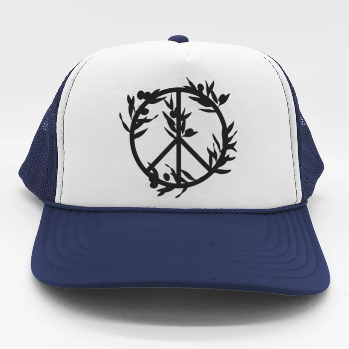 Peace With Olive Branches Fundraiser For Palestine Family Trucker Hat