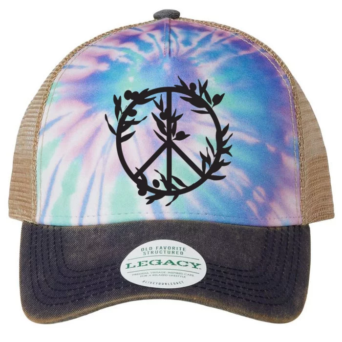 Peace With Olive Branches Fundraiser For Palestine Family Legacy Tie Dye Trucker Hat