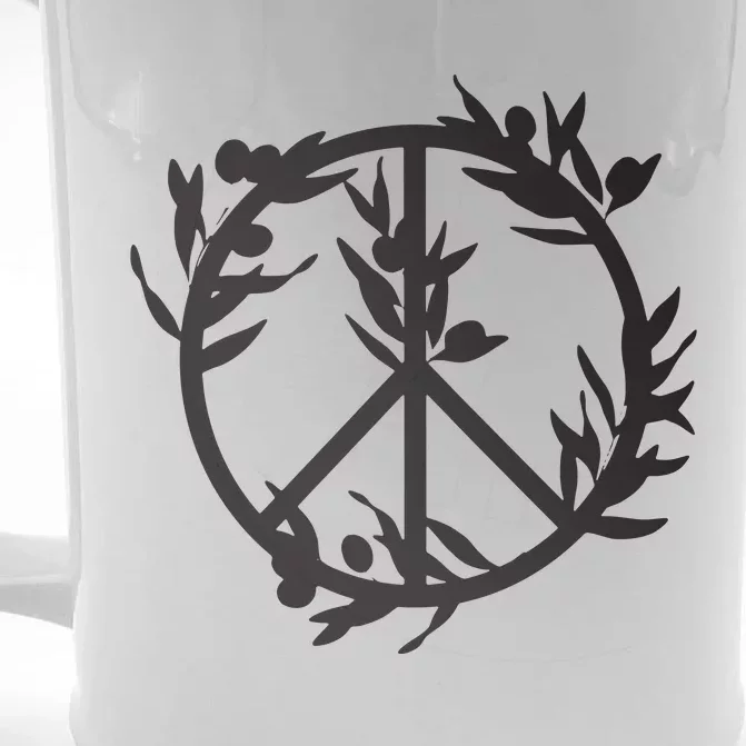 Peace With Olive Branches Fundraiser For Palestine Family Front & Back Beer Stein