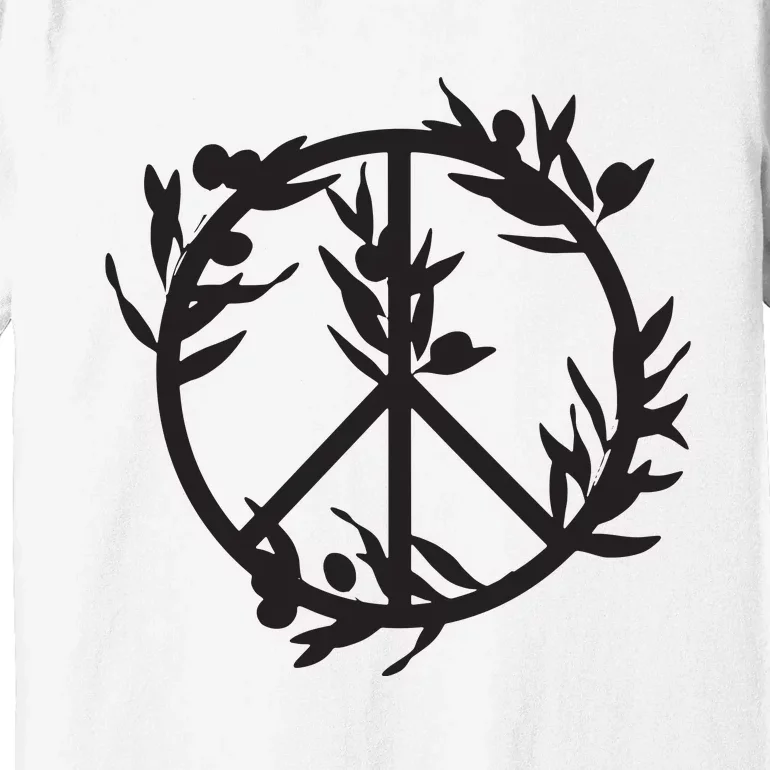 Peace With Olive Branches Fundraiser For Palestine Family Premium T-Shirt