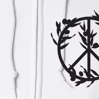 Peace With Olive Branches Fundraiser For Palestine Family Full Zip Hoodie