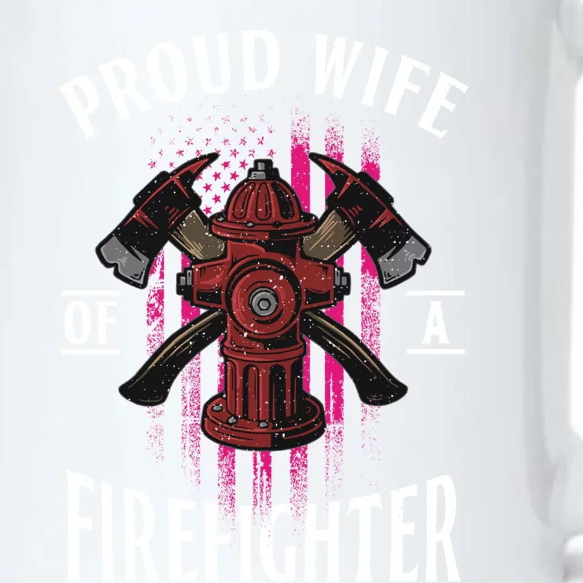 Proud Wife Of A Firefighter Funny Fire's Partner Spouse Funny Gift Black Color Changing Mug